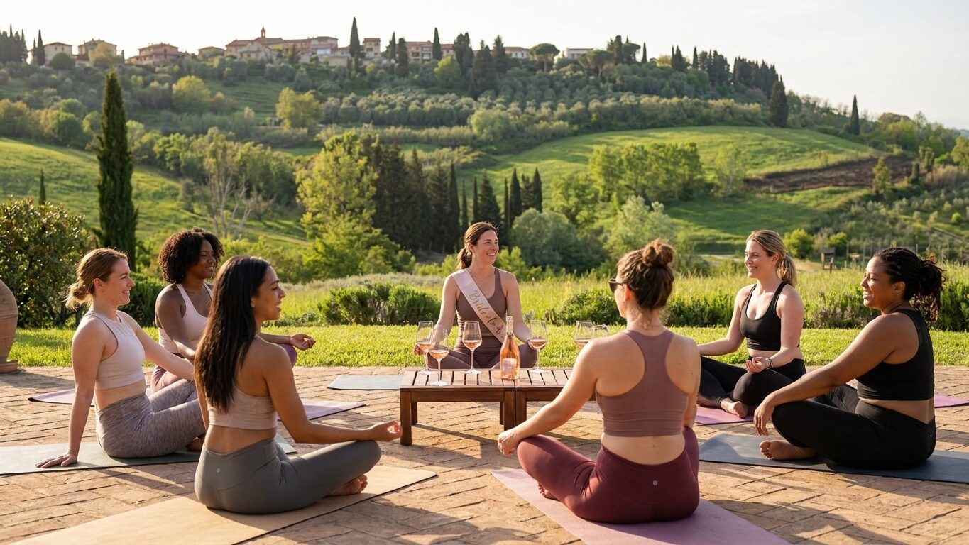 Addio al Nubilato in Toscana: Yoga e Vino